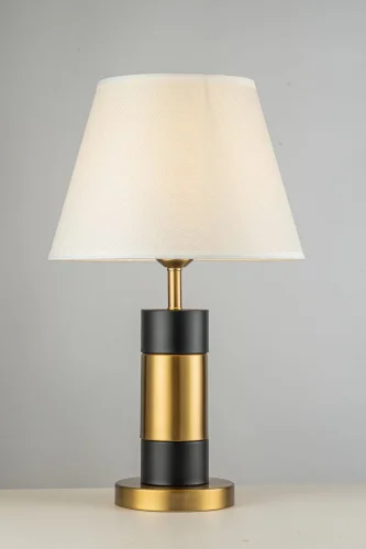 Настольная лампа Candelo E 4.1.T5 BBK Arti Lampadari серая 1 лампа, основание золотое чёрное металл в стиле современный  фото 3