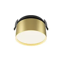 Светильник точечный LED Onda DL024-12W4K-BMG Maytoni матовый золото 1 лампа, основание матовое золото чёрное в стиле современный хай-тек круглый