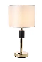 Настольная лампа MAESTRO LG1 GOLD Crystal Lux белая 1 лампа, основание золотое металл в стиле современный 