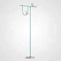 Торшер Yanzi LED Floor Lamp 101358-26 ImperiumLoft белый на 2 лампы, основание голубое в стиле современный Торшер Yanzi LED Floor Lamp 101358-26 ImperiumLoft белый на 2 лампы, основание голубое в стиле современный