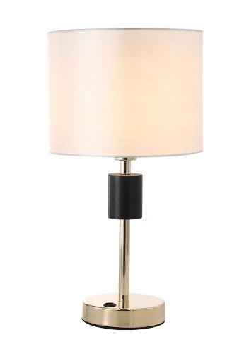 Настольная лампа MAESTRO LG1 GOLD Crystal Lux белая 1 лампа, основание золотое металл в стиле современный 