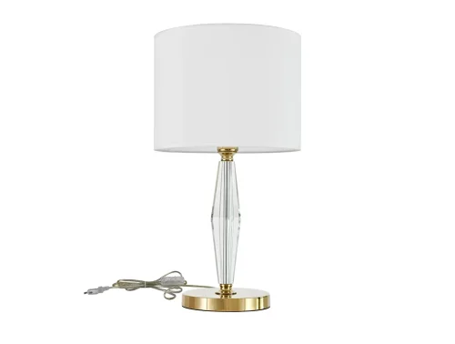 Настольная лампа без абажура 11601/T gold Newport бежевая белая 1 лампа, основание золотое металл в стиле современный американский 