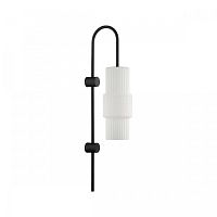 Бра Pimpa 5017/1W Odeon Light белый 1 лампа, основание чёрное в стиле модерн 