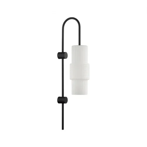 Бра Pimpa 5017/1W Odeon Light белый на 1 лампу, основание чёрное в стиле современный 