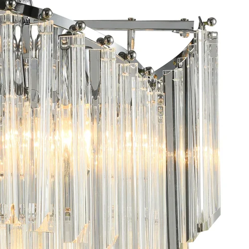 Люстра подвесная MAJESTIC 81433/6C CHROME Natali Kovaltseva прозрачная на 6 ламп, основание хром в стиле современный фото 2