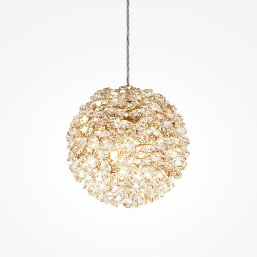 Светильник подвесной Adamant MOD487PL-01BS Maytoni прозрачный на 1 лампу, основание латунь в стиле современный шар фото 3