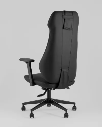 Кресло руководителя TopChairs Trophey, черный УТ000040583 Stool Group, чёрный/экокожа, ножки/пластик/чёрный, размеры - 1200*1280***650*570 фото 5