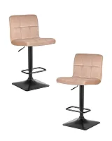 Стул барный набор 2 шт. SET-2 5018-LM DOMINIC, цвет сиденья мокко велюр (MJ9-9), цвет основания черный Dobrin, /велюр, ножки/металл/чёрный, размеры - 940*1150***420*520 Стул барный набор 2 шт. SET-2 5018-LM DOMINIC, цвет сиденья мокко велюр (MJ9-9), цвет основания черный Dobrin, /велюр, ножки/металл/чёрный, размеры - 940*1150***420*520