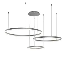 Люстра подвесная LED с пультом Тор 08223,12PA(4000K) Kink Light матовая никель на 1 лампу, основание матовое никель в стиле современный кольца с пультом