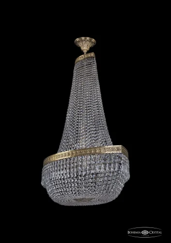 Люстра потолочная хрустальная 19013/H2/100IV Pa Bohemia Ivele Crystal прозрачная на 18 ламп, основание латунь в стиле классический sp фото 2