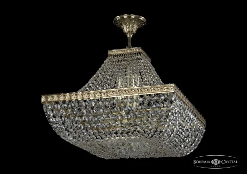 Люстра потолочная хрустальная 19282/H1/45IV G Bohemia Ivele Crystal прозрачная на 8 ламп, основание золотое в стиле классический sp