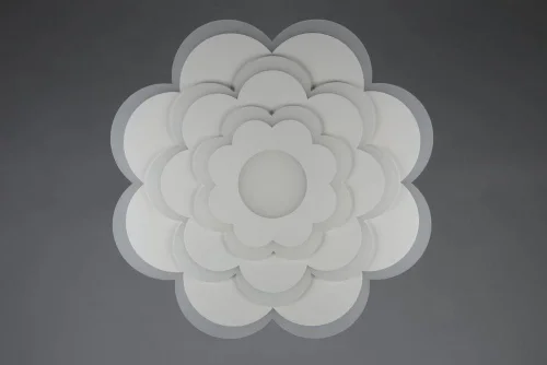 Люстра с пультом LED Granarola OML-05107-120 Omnilux белая на 1 лампу, основание белое в стиле хай-тек с пультом фото 3