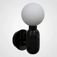 Бра Parachilna Aballs black D15 184494-22 ImperiumLoft белый на 1 лампу, основание чёрное в стиле современный Бра Parachilna Aballs black D15 184494-22 ImperiumLoft белый на 1 лампу, основание чёрное в стиле современный