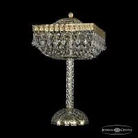 Настольная лампа 19012L4/25IV G Bohemia Ivele Crystal прозрачная 4 лампы, основание золотое металл в стиле классический sp