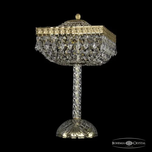 Настольная лампа 19012L4/25IV G Bohemia Ivele Crystal прозрачная на 4 лампы, основание золотое металл в стиле классический sp