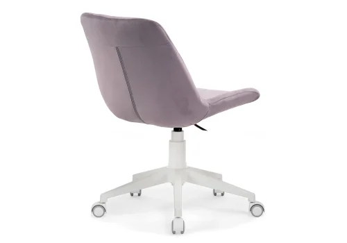 Компьютерное кресло Келми 1 светло-лиловый / белый 518293 Woodville, фиолетовый/велюр, ножки/пластик/белый, размеры - *880***510*610 фото 4