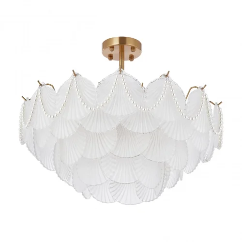 Люстра потолочная AM-Rim 316008/D600 BS Arte Milano белая на 9 ламп, основание латунь в стиле современный 