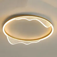 Светильник потолочный IZELIN D60 Brass 223811-23 ImperiumLoft прозрачный на 1 лампу, основание латунь в стиле современный минимализм 