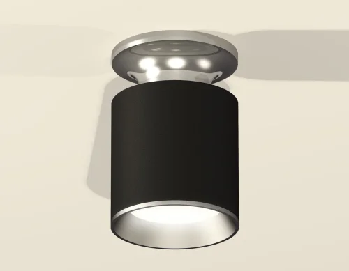 Светильник накладной Techno spot XS6302120 Ambrella light чёрный 1 лампа, основание серебряное в стиле модерн круглый фото 3