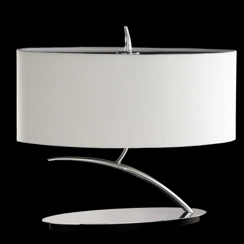 Настольная лампа EVE CROMO - P. CREMA 1138 Mantra белая 2 лампы, основание хром металл в стиле современный  фото 3