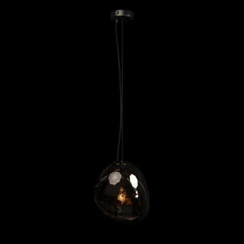 Светильник подвесной Gallo 10293 Smoke LOFT IT серый 1 лампа, основание чёрное в стиле арт-деко  фото 4