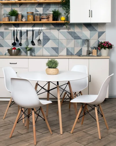 Стул EAMES, белый 4шт. (набор) УТ000036422 Stool Group, /, ножки/массив бука/бежевый, размеры - *815***460*530 фото 5