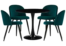 Обеденная группа Аринай green / black 528366 Woodville на 1 , основание в стиле современный 