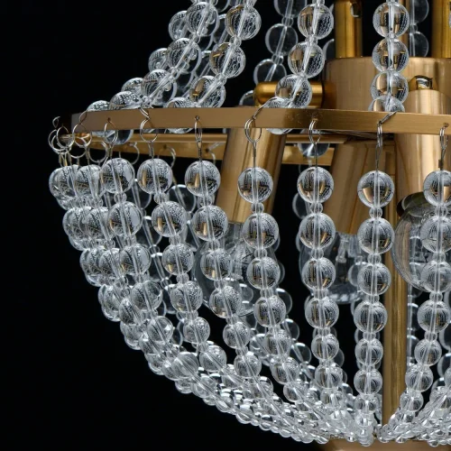 Люстра подвесная Бриз 111012406 MW-Light прозрачная на 6 ламп, основание латунь в стиле классический  фото 6