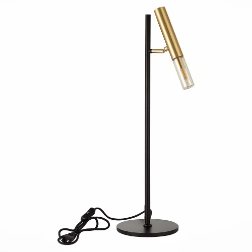 Настольная лампа Eclip SL1236.404.01 ST-Luce янтарная 1 лампа, основание чёрное металл в стиле современный  фото 3