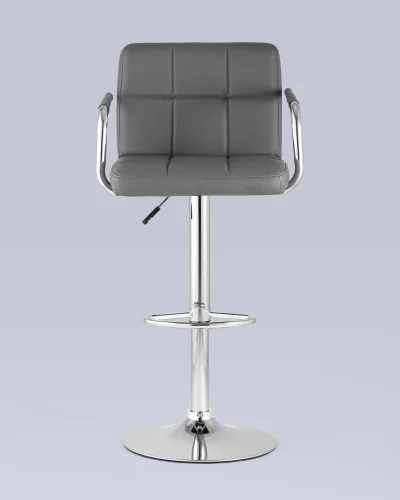 Стул барный Малави, серый NP УТ000039148 Stool Group, серый/экокожа, ножки/металл/, размеры - 910*1110**** фото 4