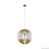 Светильник подвесной Olmero 32846 Eglo коричневый бежевый 1 лампа, основание матовое никель в стиле кантри современный 