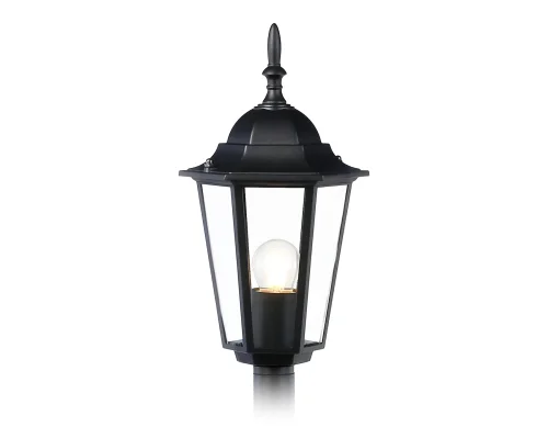 Парковый светильник ST2037 Ambrella light уличный IP54 чёрный 1 лампа, плафон прозрачный в стиле хай-тек современный E27 фото 4