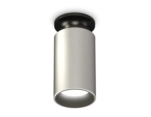 Светильник накладной Techno Spot XS XS6324101 Ambrella light серебряный 1 лампа, основание чёрное в стиле хай-тек современный круглый