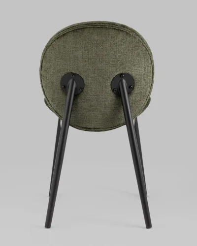 Кресло Эллиот, зеленый УТ000035983 Stool Group, зелёный/альпака, ножки/металл/чёрный, размеры - *860***480*610 фото 5