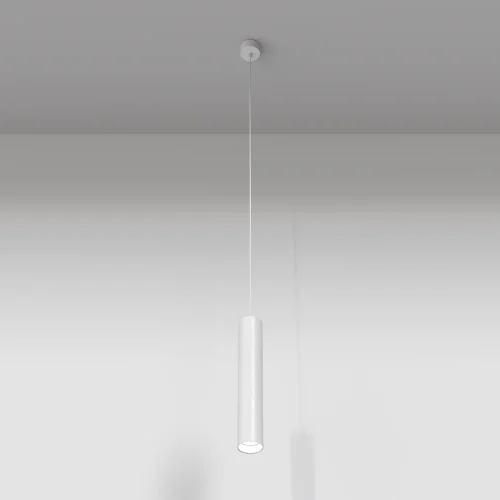 Светильник подвесной LED FOCUS LED P072PL-L12W4K Maytoni белый 1 лампа, основание белое в стиле современный хай-тек трубочки фото 2