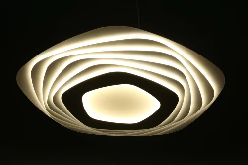 Светильник потолочный LED с пультом Avola OML-07707-380 Omnilux белый 1 лампа, основание белое в стиле хай-тек с пультом кольца фото 7