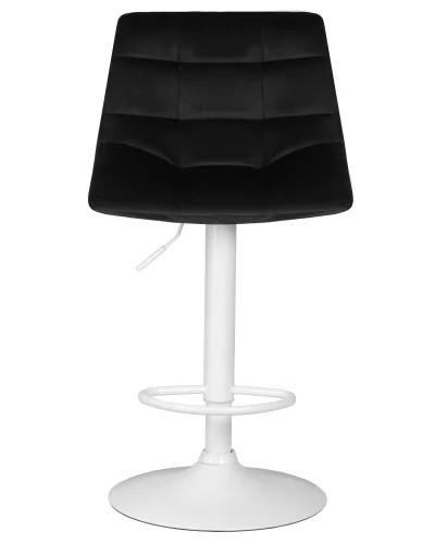 Стул барный набор 2 шт. SET-2 5017_WhiteBase-LM TAILOR WHITE, цвет сиденья черный велюр (MJ9-101), цвет основания белый Dobrin, /велюр, ножки/металл/белый, размеры - 920*1130***470*490 фото 7