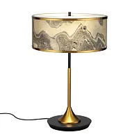 Настольная лампа Bergi 5064/2T Odeon Light серая бежевая 2 лампы, основание чёрное античное бронза металл в стиле современный 