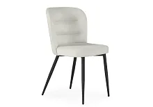 Стул на металлокаркасе Kilian light beige / black 15845 Woodville, бежевый/кашемир, ножки/металл/чёрный, размеры - ****500*540