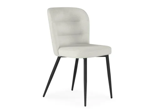 Стул на металлокаркасе Kilian light beige / black 15845 Woodville, бежевый/кашемир, ножки/металл/чёрный, размеры - ****500*540
