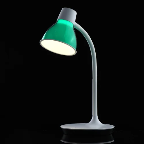 Настольная лампа LED Ракурс 631036101 DeMarkt зелёная 1 лампа, основание белое полимер в стиле современный  фото 2