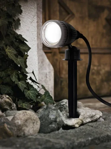 Ландшафтный светильник LED 93384 NEMA 1 Eglo уличный IP44 чёрный 1 лампа, плафон прозрачный в стиле 10096 GU10 фото 2