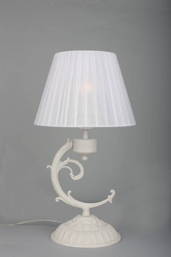 Настольная лампа Caserta OML-34004-01 Omnilux белая 1 лампа, основание белое металл в стиле классический  фото 2