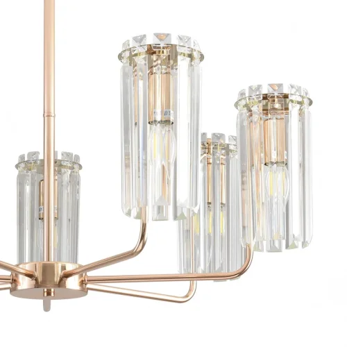 Люстра потолочная хрустальная Favla 8347/7 Lumion прозрачная на 7 ламп, основание золотое в стиле классический фото 7