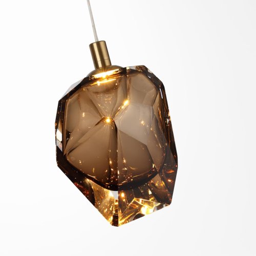 Светильник подвесной LED Gemme 7112/4LB Odeon Light коричневый на 1 лампу, основание бронзовое в стиле современный классический выдувное фото 6