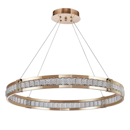 Люстра подвесная LED Theatrum 4206-8P Favourite золотая на 2 лампы, основание золотое в стиле классический кольца фото 2