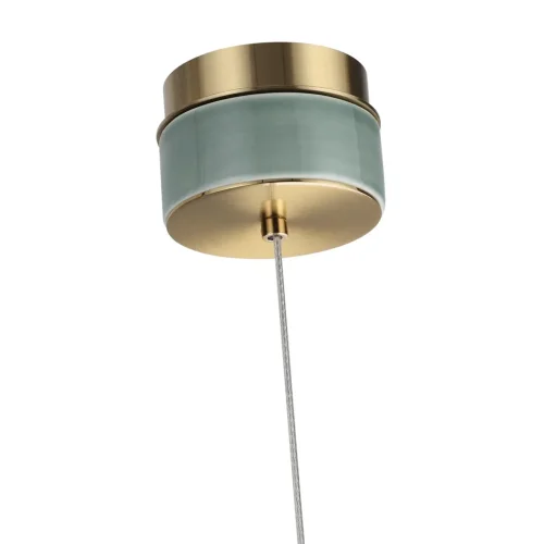 Светильник подвесной Lulu 5452/6L Odeon Light зелёный на 1 лампу, основание античное бронза латунь в стиле современный скандинавский фото 6