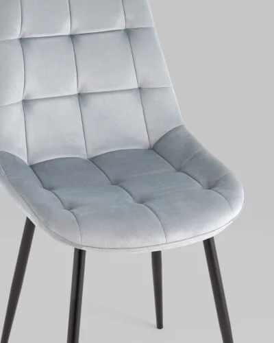 Стул Флекс New, велюр пыльно-голубой УТ000039292 Stool Group, голубой/велюр, ножки/металл/чёрный, размеры - *830**** фото 6