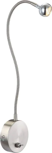 Бра LED SERPENT 24109W Globo матовый никель на 1 лампа, основание матовое никель в стиле современный гибкая ножка