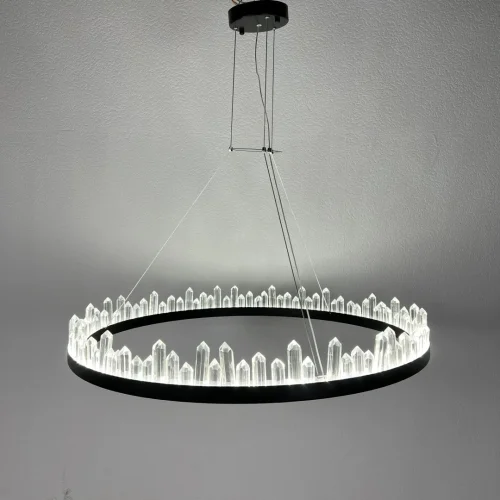 Светильник подвесной LED Quartz 101946-26 ImperiumLoft прозрачный 1 лампа, основание чёрное в стиле современный  фото 27